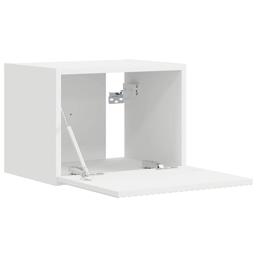 TV Wandkast 2 pcs Wit 60 x 31 x 29.5 cm Bewerkt hout