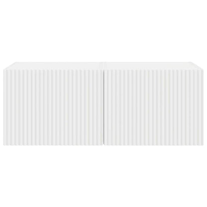 TV Wandkast 2 pcs Wit 60 x 31 x 29.5 cm Bewerkt hout
