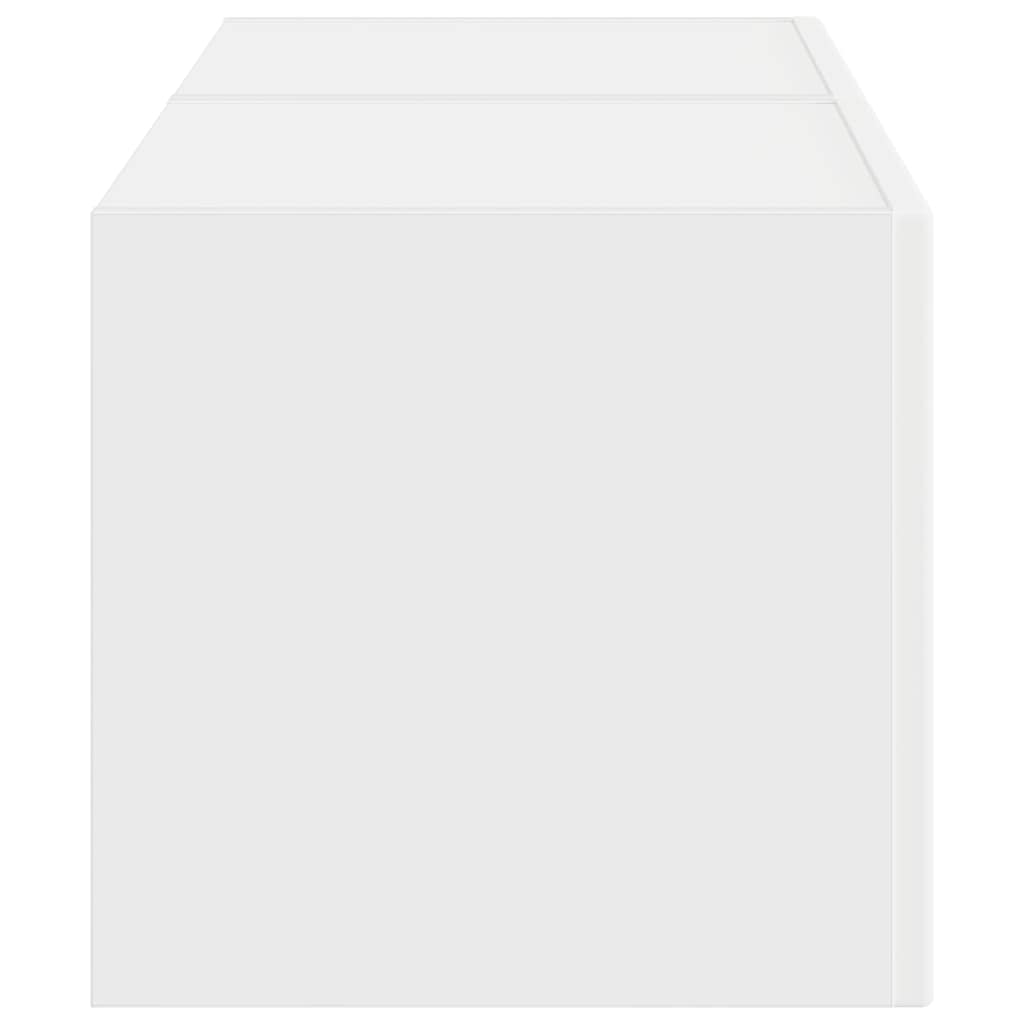 TV Wandkast 2 pcs Wit 60 x 31 x 29.5 cm Bewerkt hout