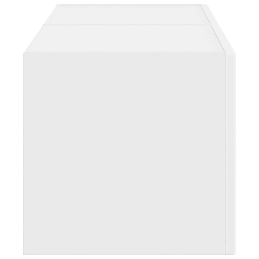 TV Wandkast 2 pcs Wit 60 x 31 x 29.5 cm Bewerkt hout