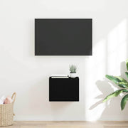 Tv-wandkast 60x31x29.5 cm bewerkt hout zwart