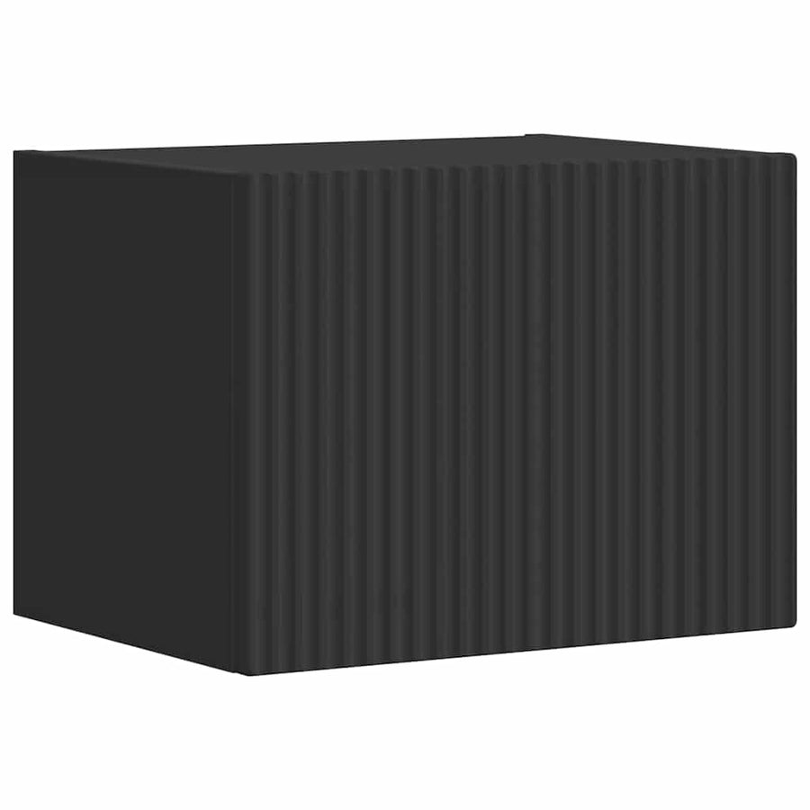 TV Wandkast Wandgemonteerd Zwart 60 x 31 x 29.5 cm Bewerkt hout