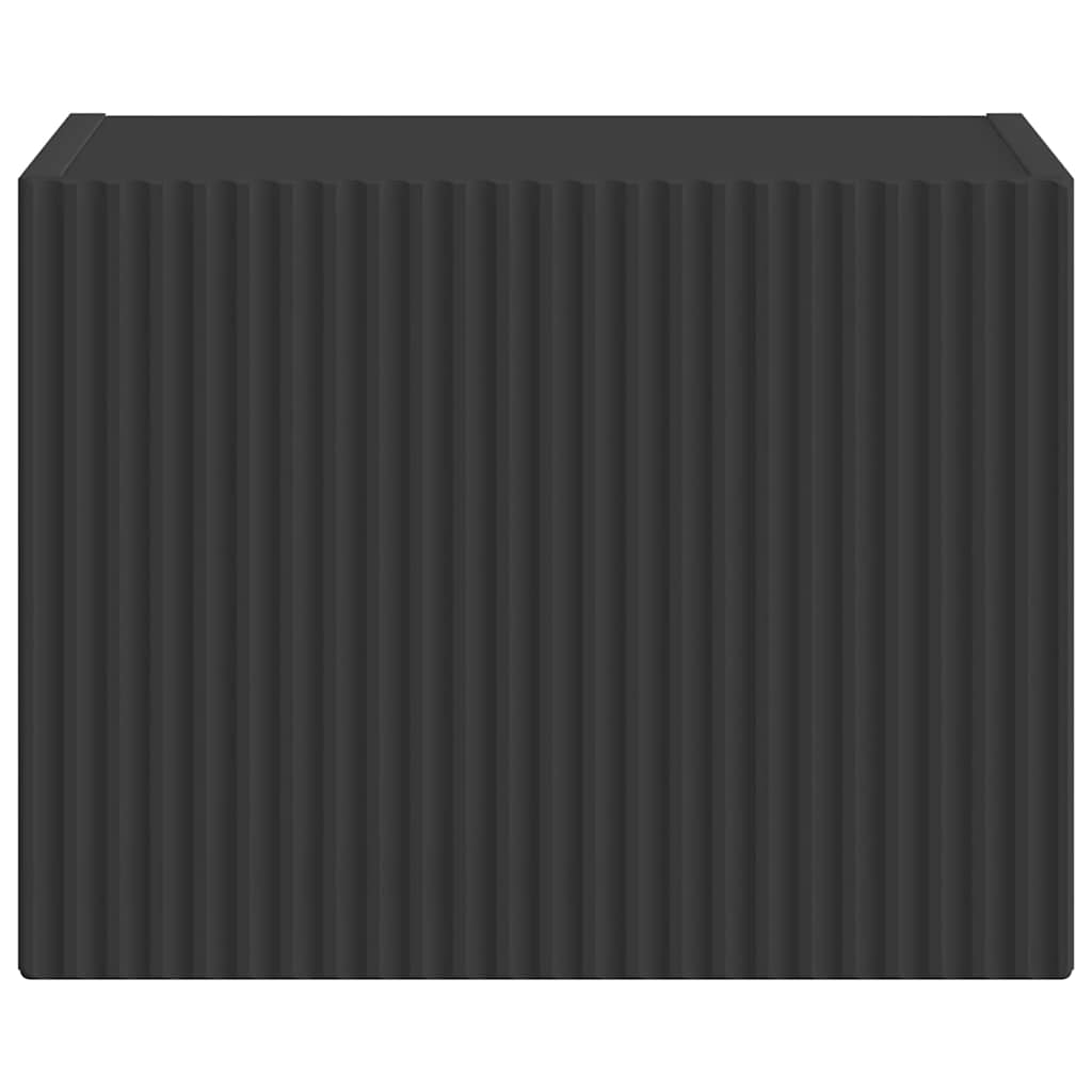 TV Wandkast Wandgemonteerd Zwart 60 x 31 x 29.5 cm Bewerkt hout