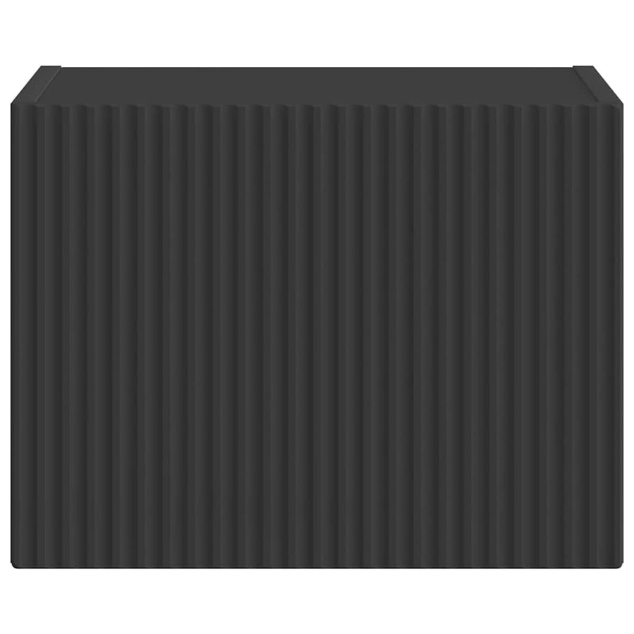TV Wandkast Wandgemonteerd Zwart 60 x 31 x 29.5 cm Bewerkt hout