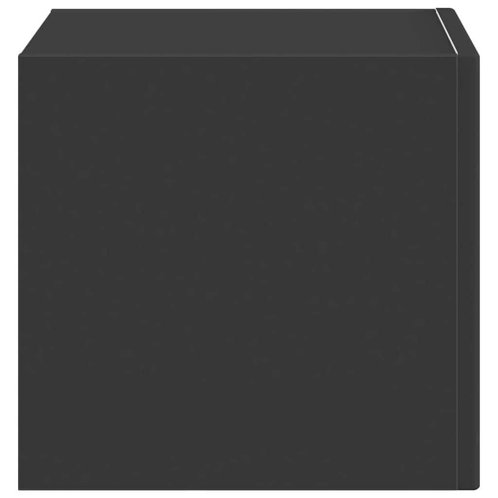 TV Wandkast Wandgemonteerd Zwart 60 x 31 x 29.5 cm Bewerkt hout