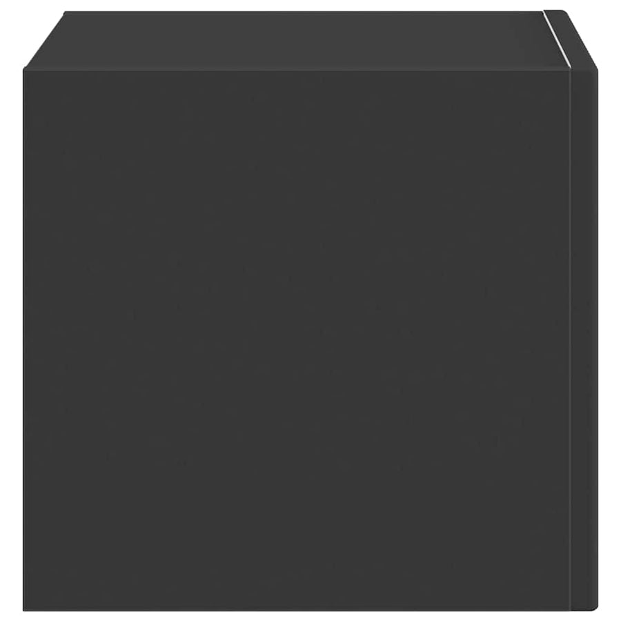 TV Wandkast Wandgemonteerd Zwart 60 x 31 x 29.5 cm Bewerkt hout