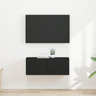 TV wandkast 2 stuks 60x31x29.5 cm zwart bewerkt hout