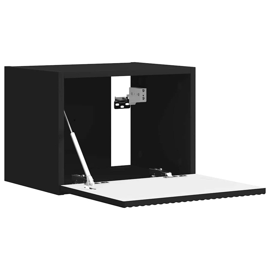 TV Wandkast 2 pcs Zwart 60 x 31 x 29.5 cm Bewerkt hout