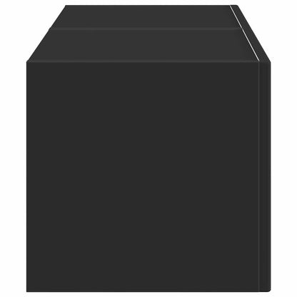 TV Wandkast 2 pcs Zwart 60 x 31 x 29.5 cm Bewerkt hout