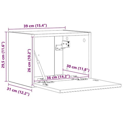 TV Wandkast 2 pcs Zwart 60 x 31 x 29.5 cm Bewerkt hout