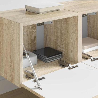 TV Wandkast 2 pcs Sonoma 60 x 31 x 29.5 cm Bewerkt hout