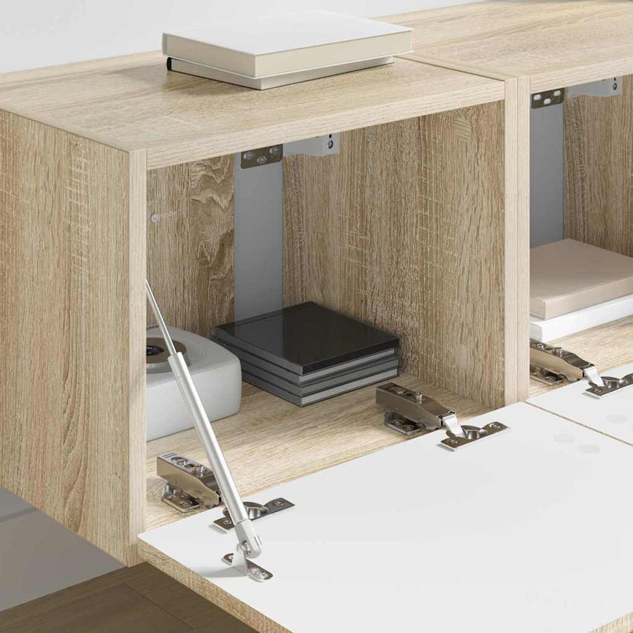 TV Wandkast 2 pcs Sonoma 60 x 31 x 29.5 cm Bewerkt hout