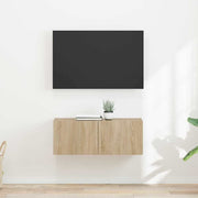 TV Wandkast 2 stuks 60x31x29.5 cm bewerkt hout