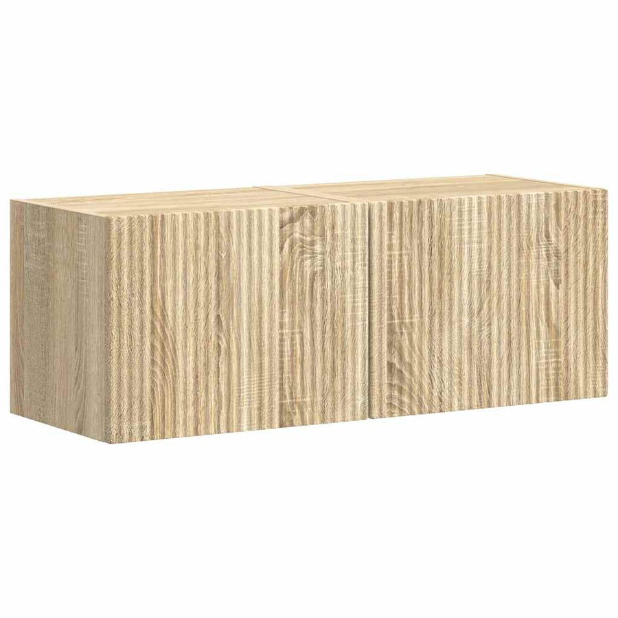 TV Wandkast 2 pcs Sonoma 60 x 31 x 29.5 cm Bewerkt hout