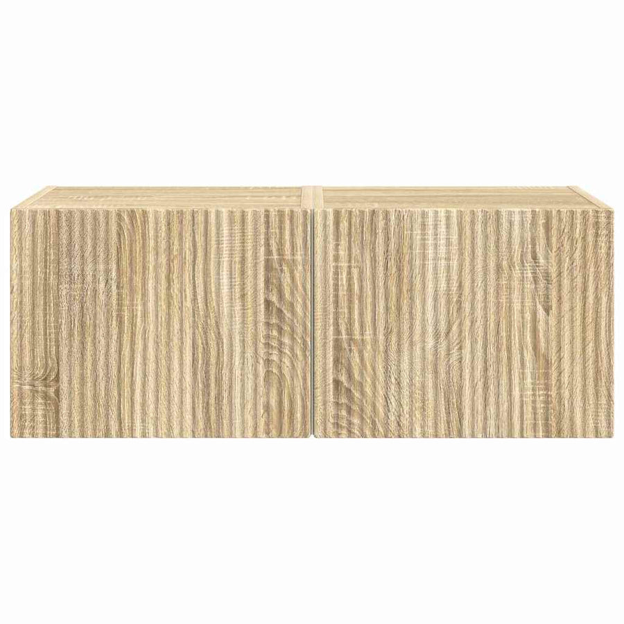 TV Wandkast 2 pcs Sonoma 60 x 31 x 29.5 cm Bewerkt hout