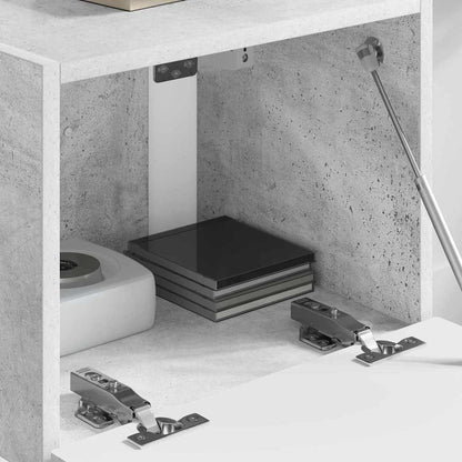 TV Wandkast Wandgemonteerd Beton 60 x 31 x 29.5 cm Bewerkt hout