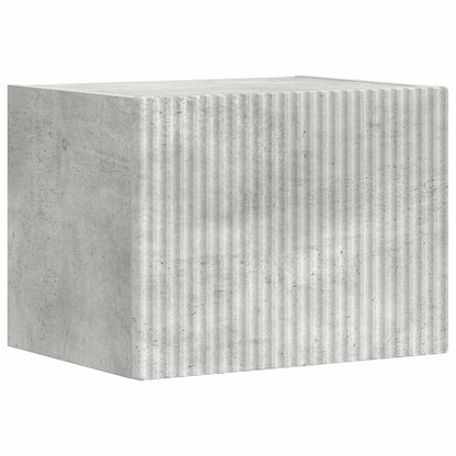 TV Wandkast Wandgemonteerd Beton 60 x 31 x 29.5 cm Bewerkt hout