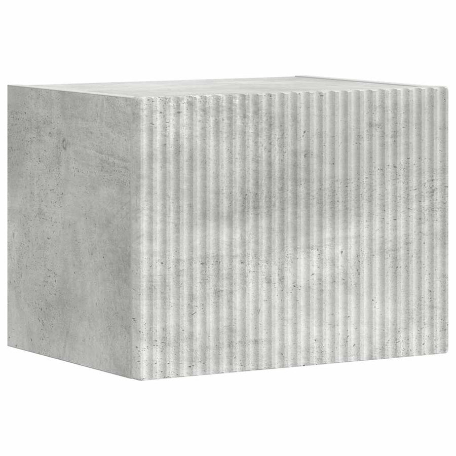 TV Wandkast Wandgemonteerd Beton 60 x 31 x 29.5 cm Bewerkt hout