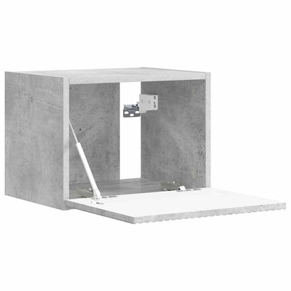 TV Wandkast Wandgemonteerd Beton 60 x 31 x 29.5 cm Bewerkt hout
