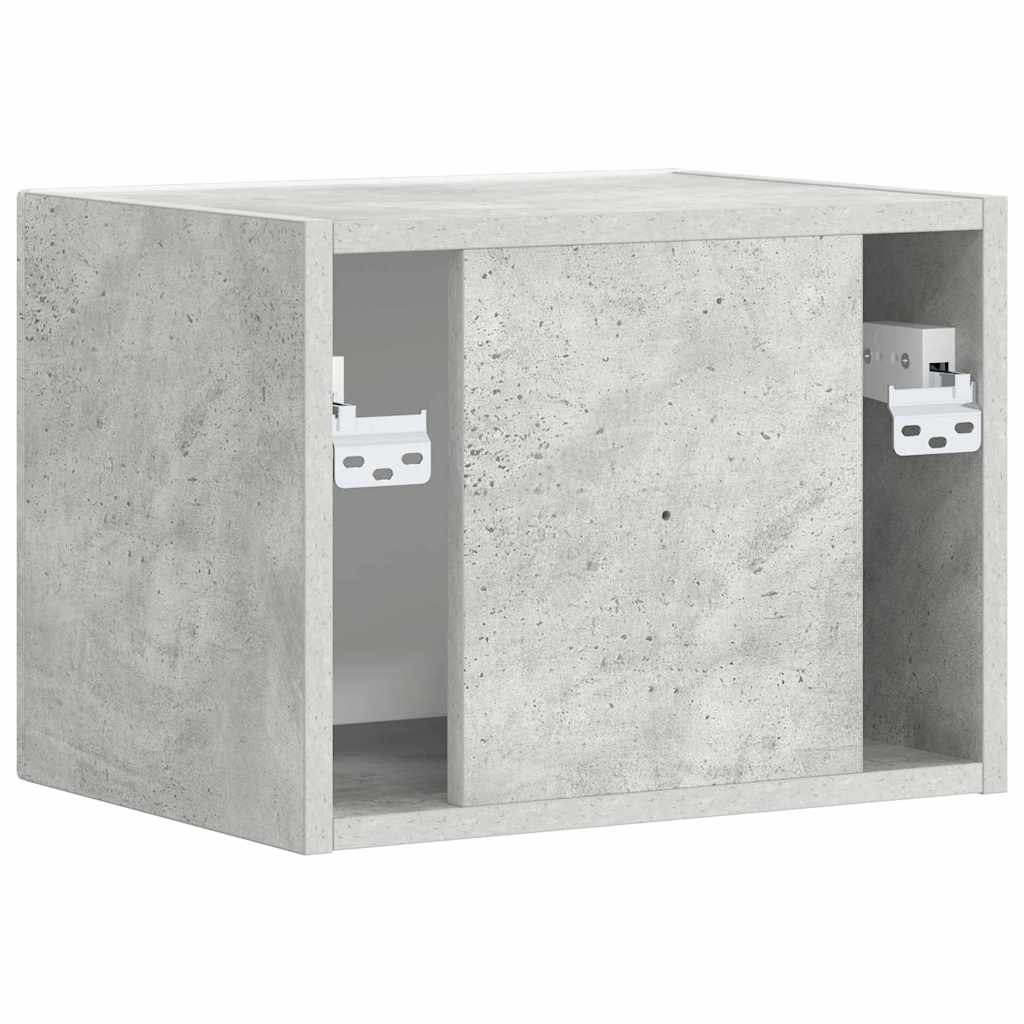 TV Wandkast Wandgemonteerd Beton 60 x 31 x 29.5 cm Bewerkt hout
