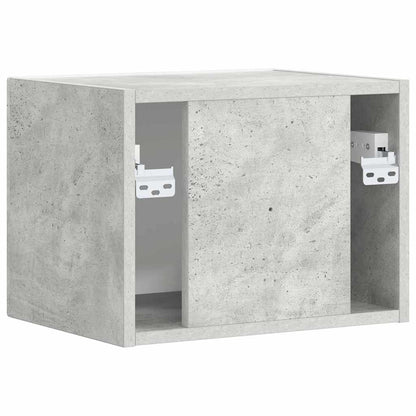 TV Wandkast Wandgemonteerd Beton 60 x 31 x 29.5 cm Bewerkt hout
