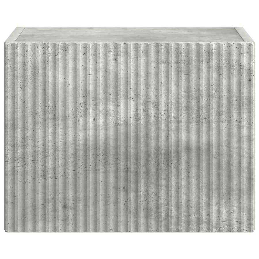 TV Wandkast Wandgemonteerd Beton 60 x 31 x 29.5 cm Bewerkt hout