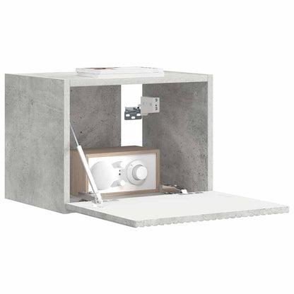 TV Wandkast Wandgemonteerd Beton 60 x 31 x 29.5 cm Bewerkt hout