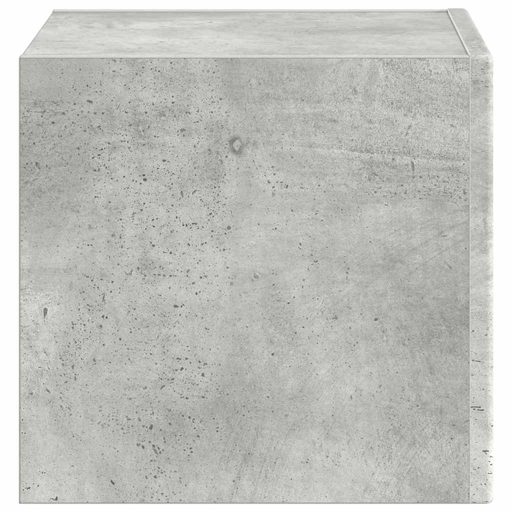 TV Wandkast Wandgemonteerd Beton 60 x 31 x 29.5 cm Bewerkt hout