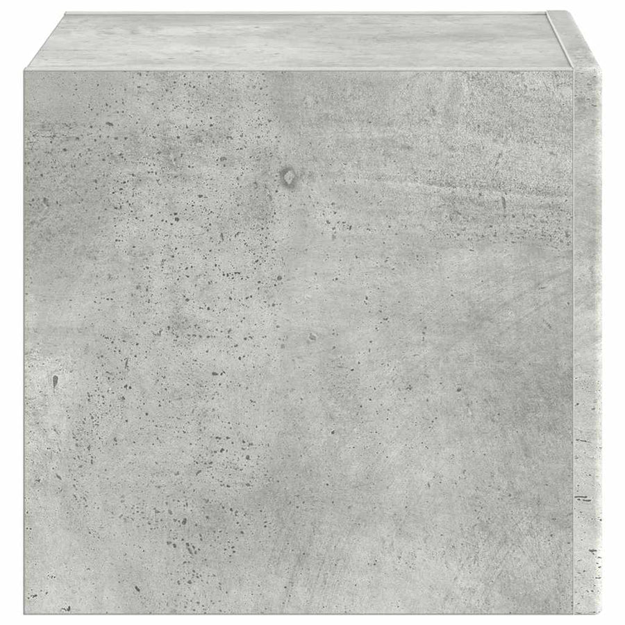 TV Wandkast Wandgemonteerd Beton 60 x 31 x 29.5 cm Bewerkt hout