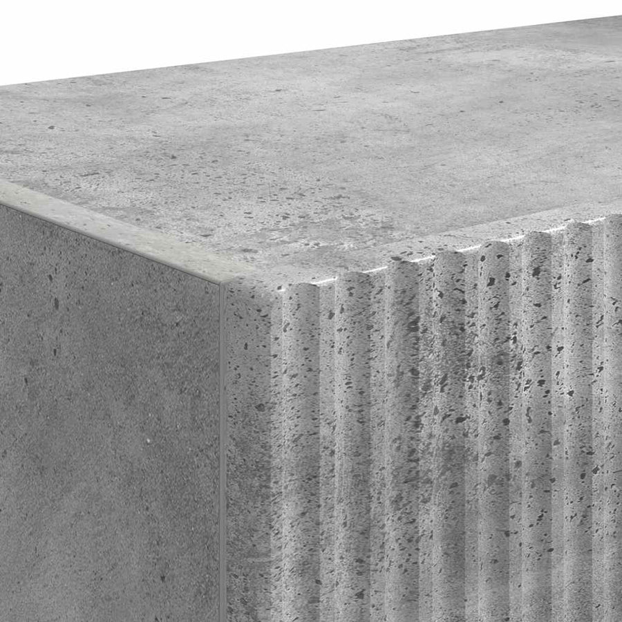 TV Wandkast 2 pcs Beton 60 x 31 x 29.5 cm Bewerkt hout