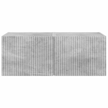 TV Wandkast 2 pcs Beton 60 x 31 x 29.5 cm Bewerkt hout