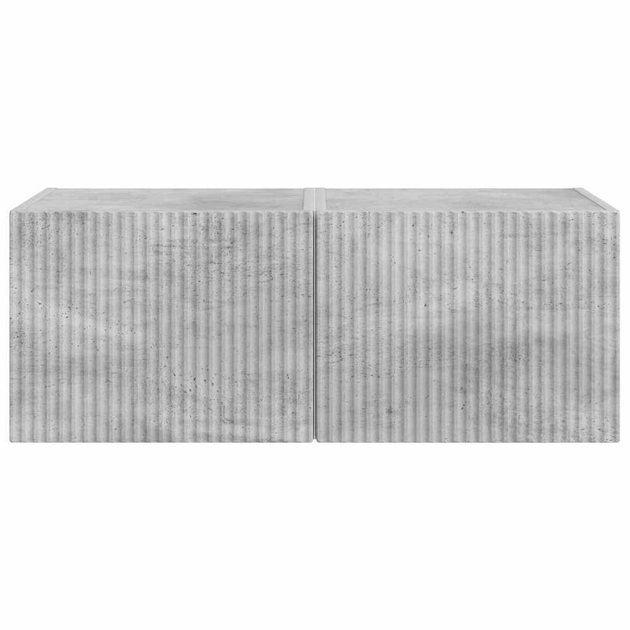TV Wandkast 2 pcs Beton 60 x 31 x 29.5 cm Bewerkt hout