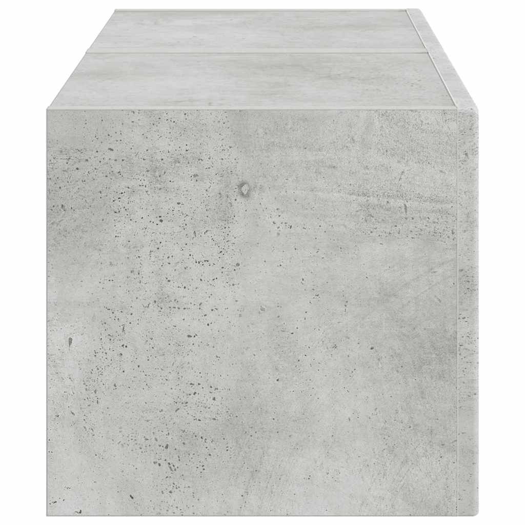 TV Wandkast 2 pcs Beton 60 x 31 x 29.5 cm Bewerkt hout