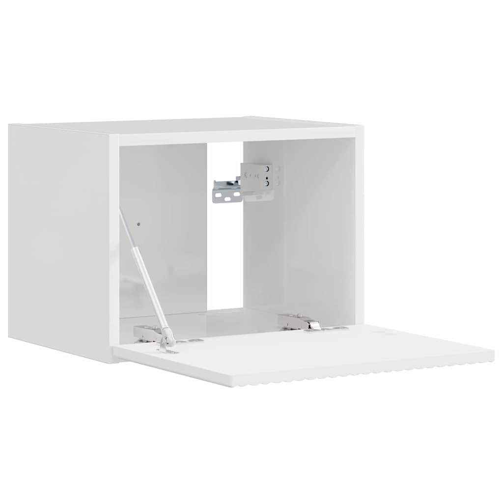 TV Wandkast Glanzend Wit 60 x 31 x 29.5 cm Bewerkt hout