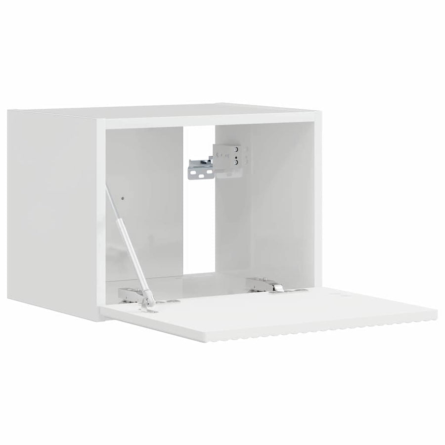 TV Wandkast Glanzend Wit 60 x 31 x 29.5 cm Bewerkt hout