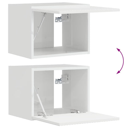 TV Wandkast Glanzend Wit 60 x 31 x 29.5 cm Bewerkt hout