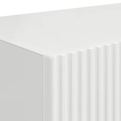TV Wandkast 2 pcs Glanzend Wit 60 x 31 x 29.5 cm Bewerkt hout