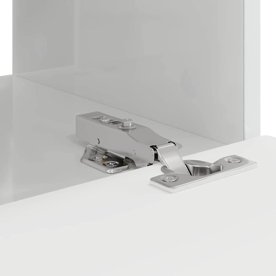 TV Wandkast 2 pcs Glanzend Wit 60 x 31 x 29.5 cm Bewerkt hout