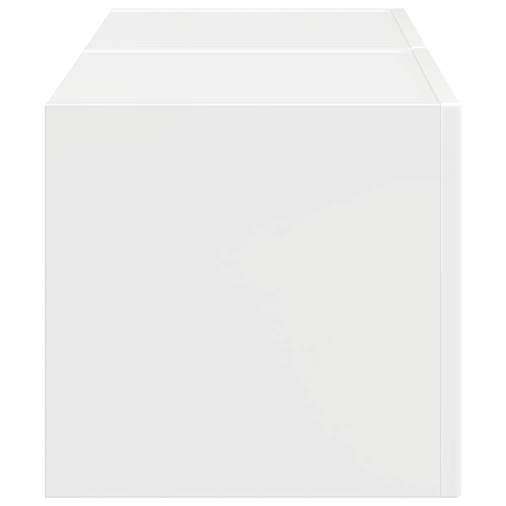 TV Wandkast 2 pcs Glanzend Wit 60 x 31 x 29.5 cm Bewerkt hout