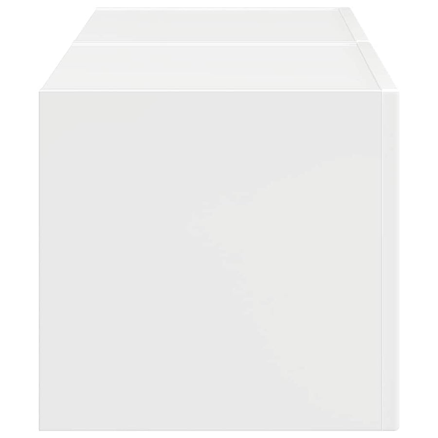 TV Wandkast 2 pcs Glanzend Wit 60 x 31 x 29.5 cm Bewerkt hout
