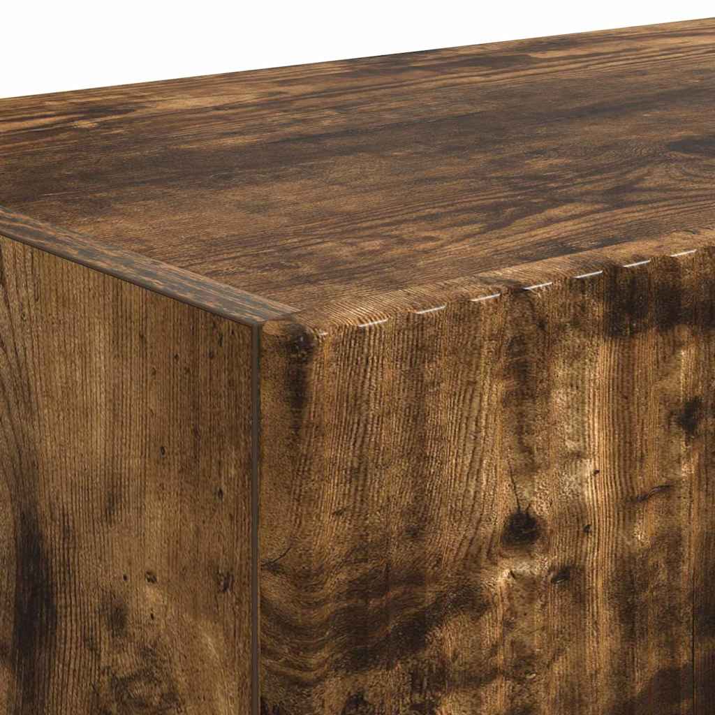 TV Wandkast Gerookt eiken 60 x 31 x 29.5 cm Bewerkt hout