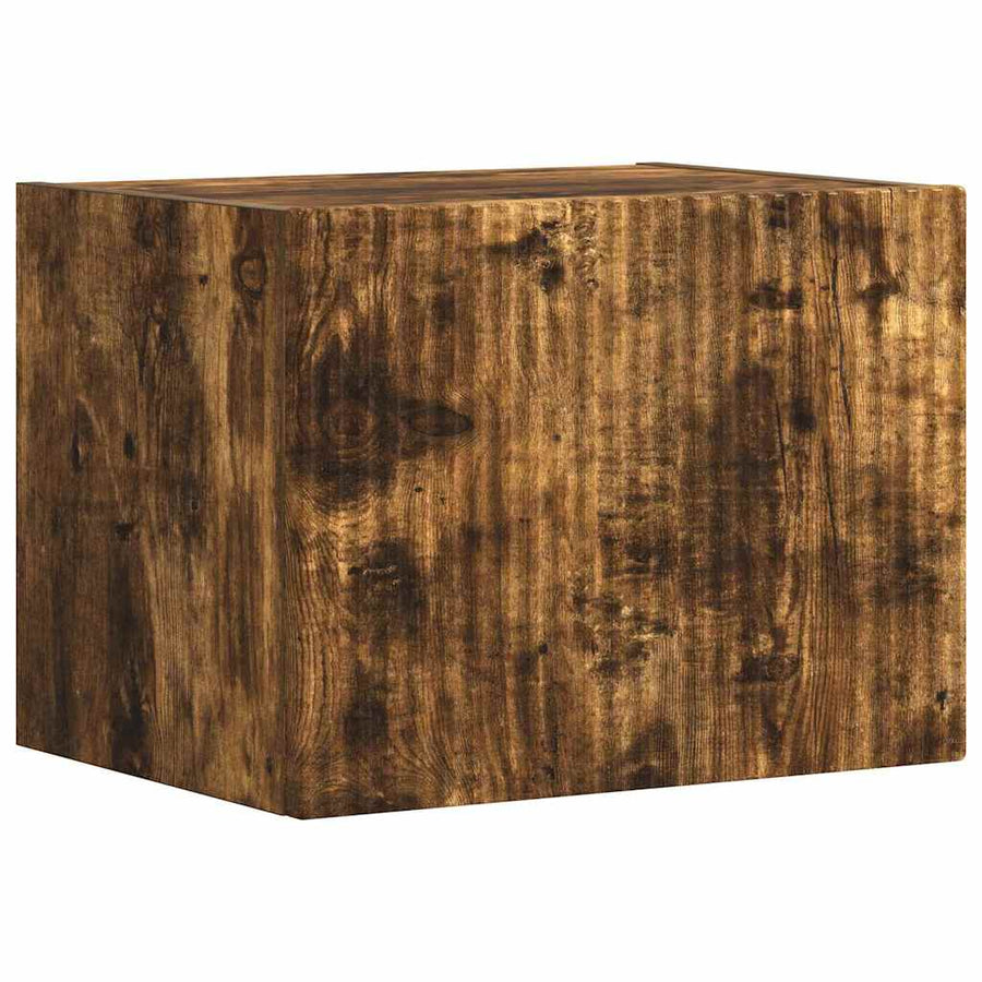TV Wandkast Gerookt eiken 60 x 31 x 29.5 cm Bewerkt hout