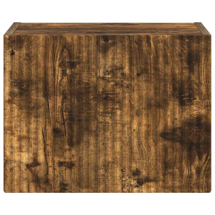 TV Wandkast Gerookt eiken 60 x 31 x 29.5 cm Bewerkt hout