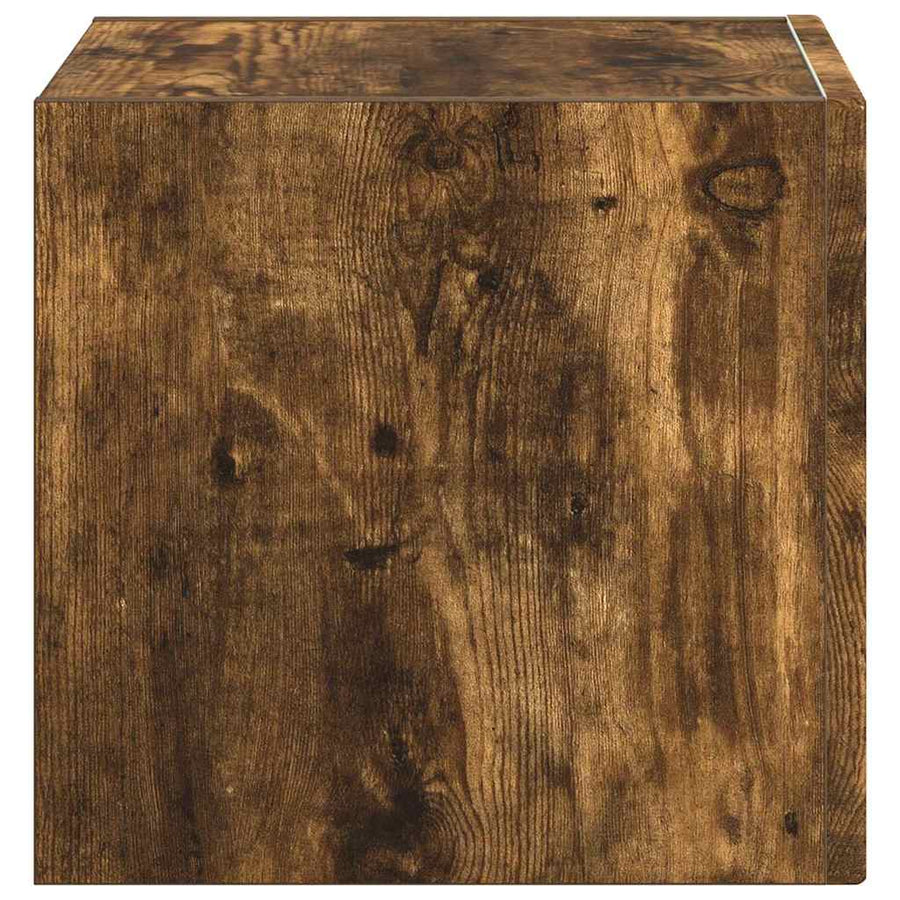 TV Wandkast Gerookt eiken 60 x 31 x 29.5 cm Bewerkt hout