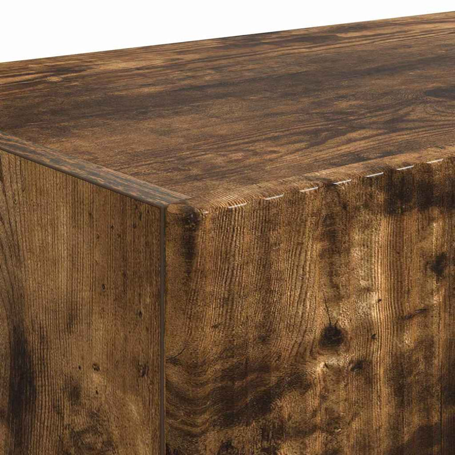 TV Wandkast 2 pcs Gerookt eiken 60 x 31 x 29.5 cm Bewerkt hout