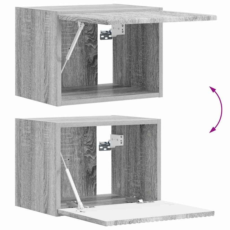 TV Wandkast Grijs Sonoma 60 x 31 x 29.5 cm Bewerkt hout