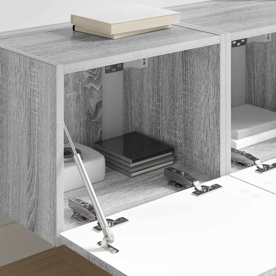 TV Wandkast 2 pcs Grijs Sonoma 60 x 31 x 29.5 cm Bewerkt hout