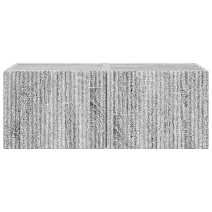 TV Wandkast 2 pcs Grijs Sonoma 60 x 31 x 29.5 cm Bewerkt hout