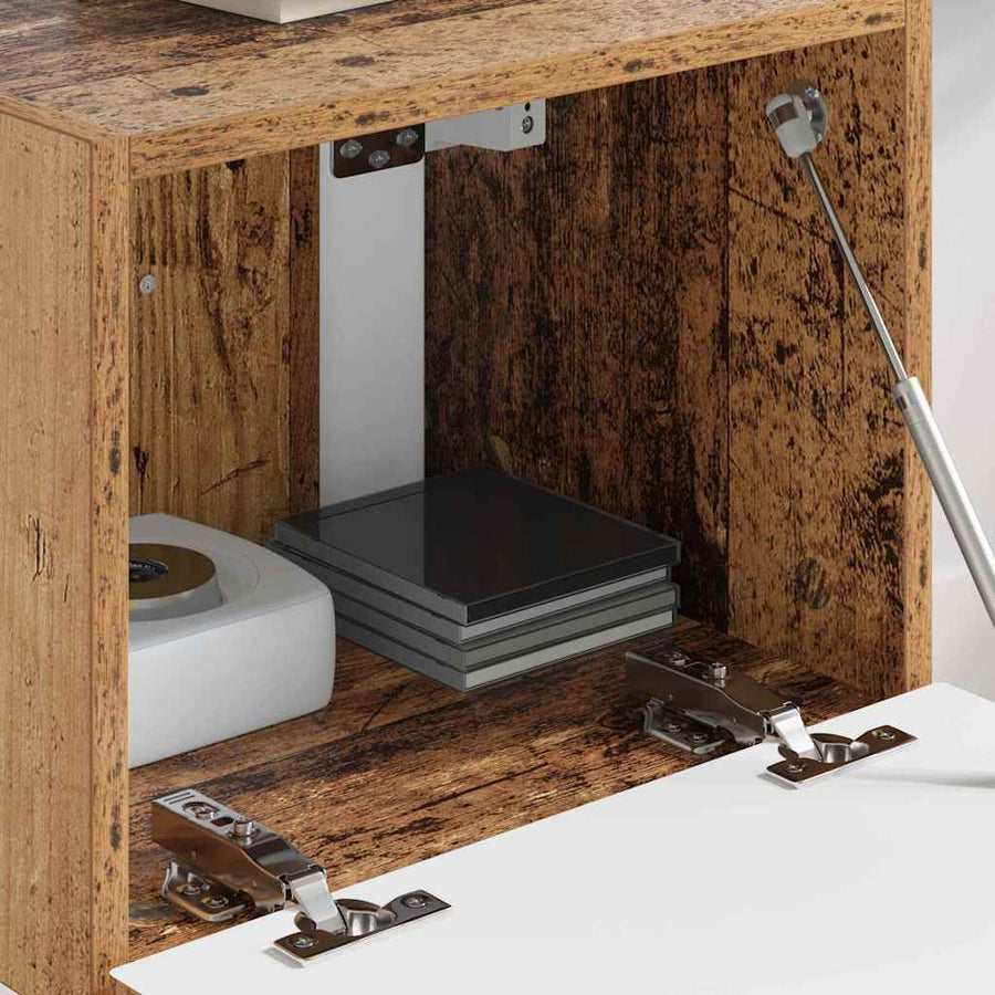 TV Wandkast Oud Hout 60 x 31 x 29.5 cm Bewerkt hout