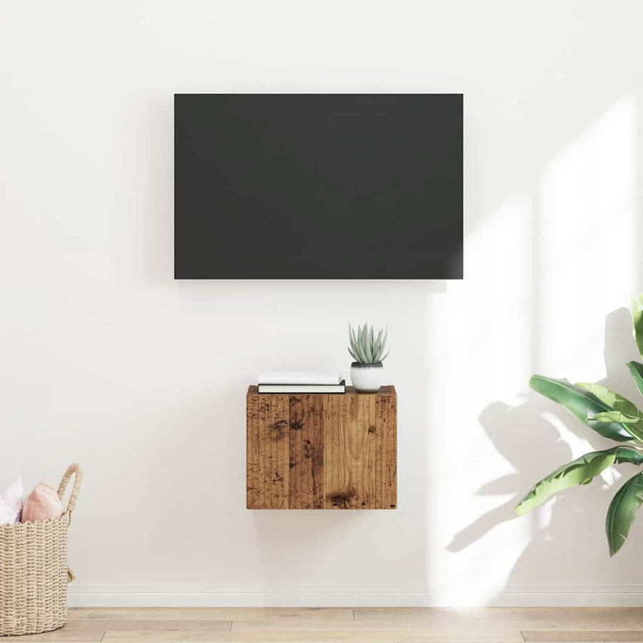 TV Wandkast Oud Hout 60 x 31 x 29.5 cm Bewerkt hout